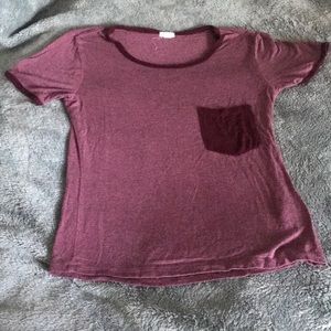 Burgundy t-shirt from Garage